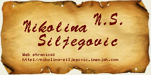 Nikolina Šiljegović vizit kartica